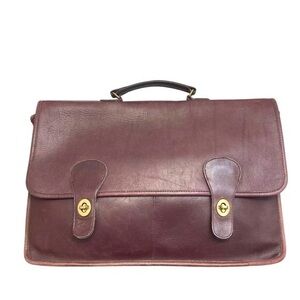 Coach RARE burgandy leather vintage New York City Bonnie cashin era breifcase